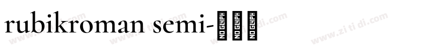 rubikroman semi字体转换
